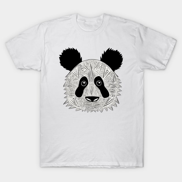 Geometric Panda T-Shirt by sophiafinearts